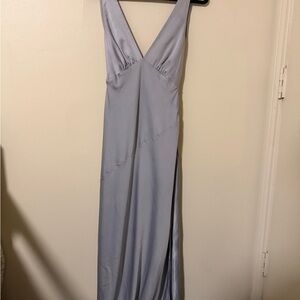 Custom dyed Meshki Light Gray Maxi Dress